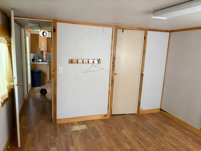 Wood-finish flooring throughout