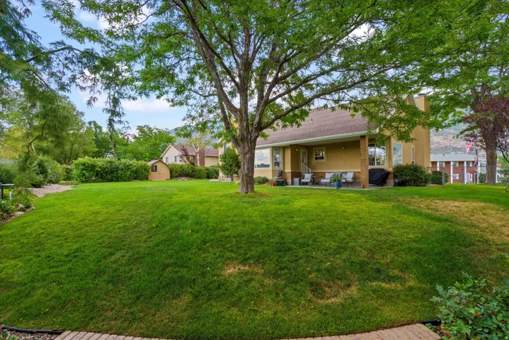 View of the covered patio from the dream backyard!
