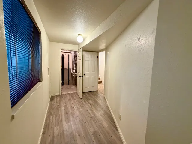 Wood-finish flooring throughout