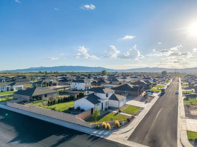 Residential development featuring single-family homes with pitched roofs