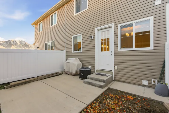 Private patio with concrete surfacing