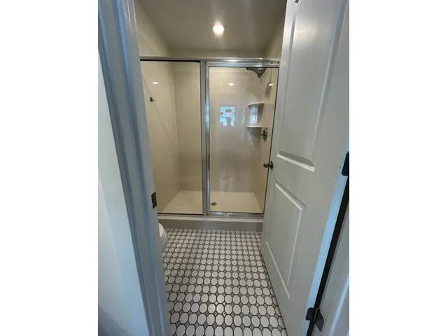 Walk-in shower in primary bath