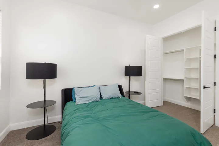 Neutral wall color and recessed lighting