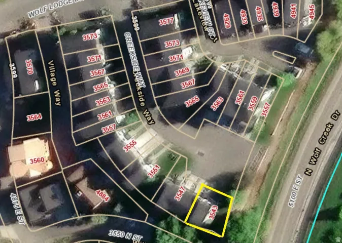 Plat Map. Illustrating lot divisions and street configurations within the property