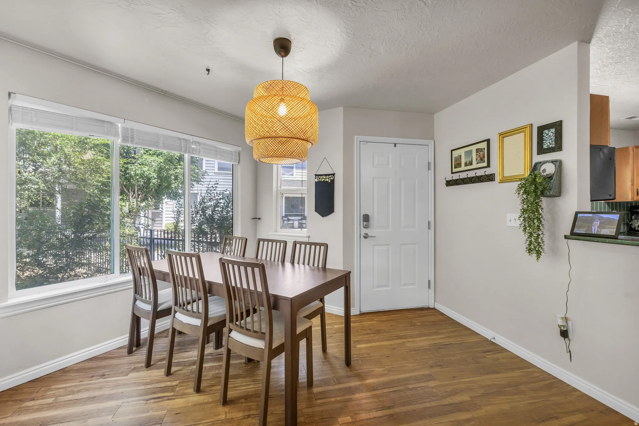 Wood-finish flooring throughout