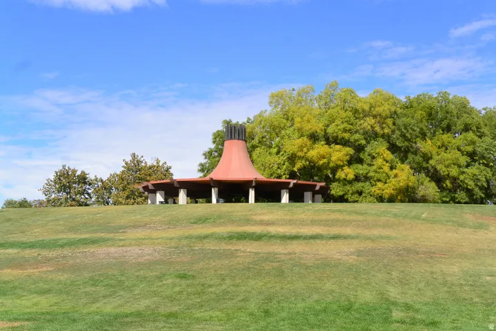 Expansive parks all around this charming location