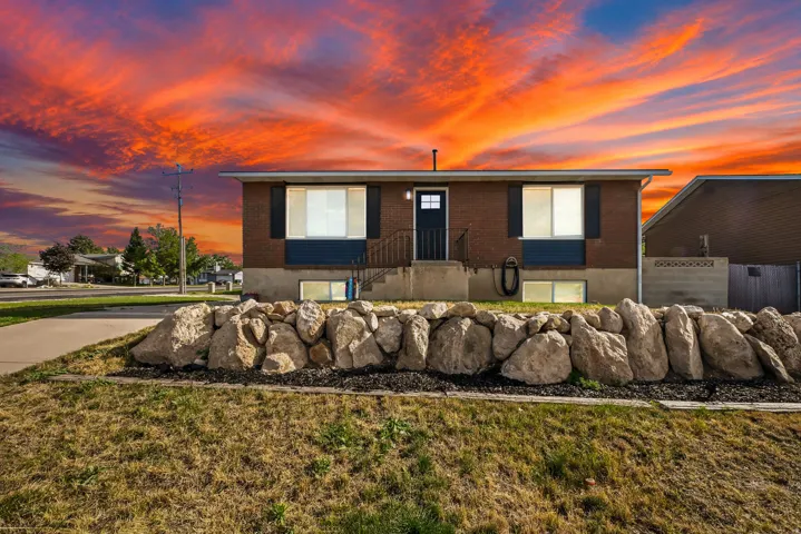 Brick exterior with contrasting siding accents