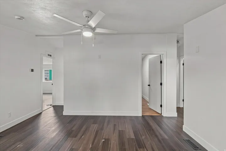 Hardwood-style flooring throughout