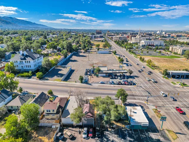 Expansive land parcel with surrounding urban infrastructure