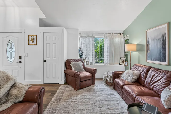 Open Concept Living Room with private windows