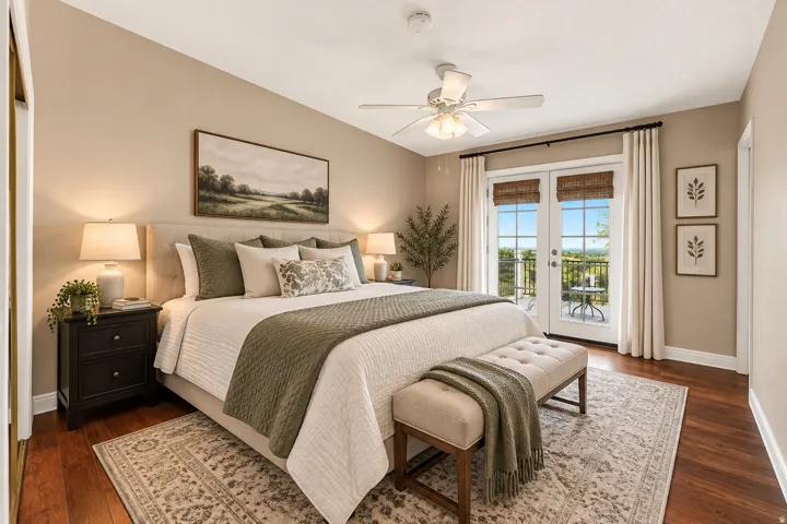 Hardwood-style flooring throughout