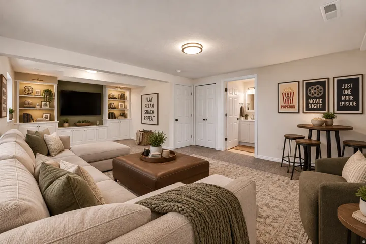 Flex room. Can be used as a bedroom or another family room, game room, or office/den