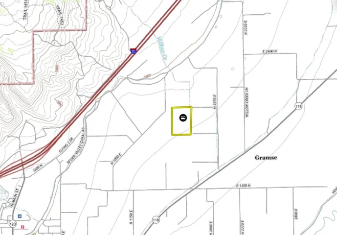 Topographical Map. Illustrating the property's location relative to roads, waterways, and elevation contours