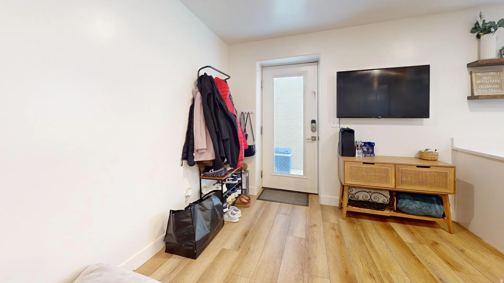 Light wood-finish flooring