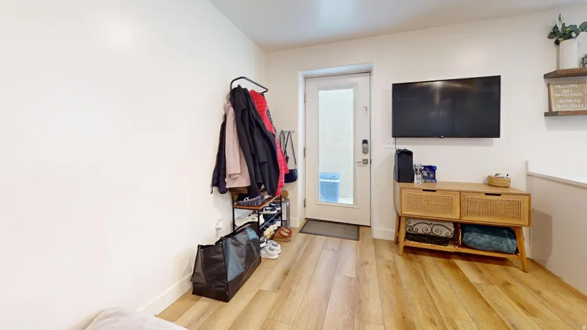 Light wood-finish flooring