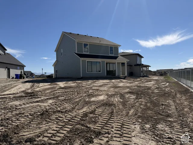 Rear Side Elevation of House