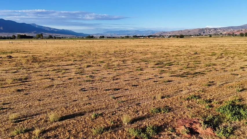 Expansive open land with a mountainous backdrop