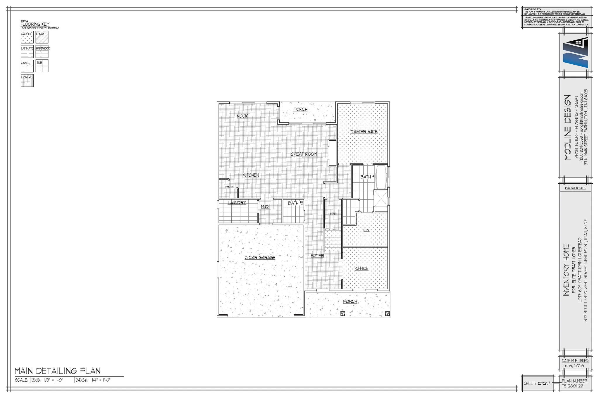 Main Level Flooring plan