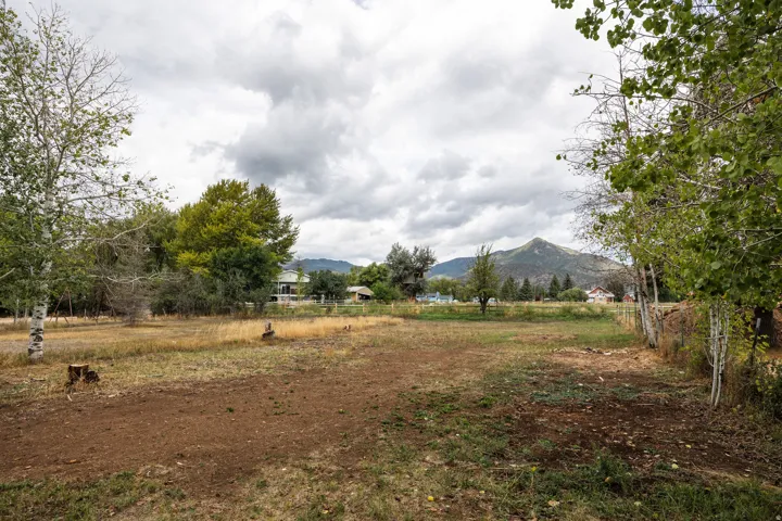 Expansive property featuring mature trees, open land, and mountain scenery