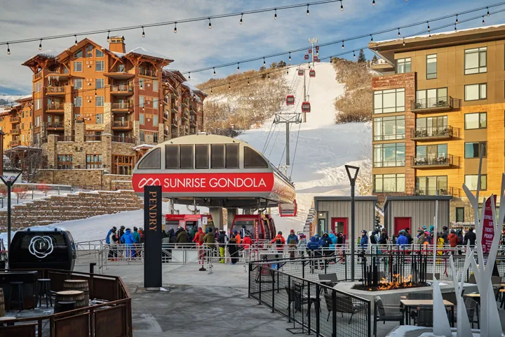 The Sunrise Gondola and Canyons Village plaza sit steps from the door, making this true ski-in, ski-out Park City real estate.