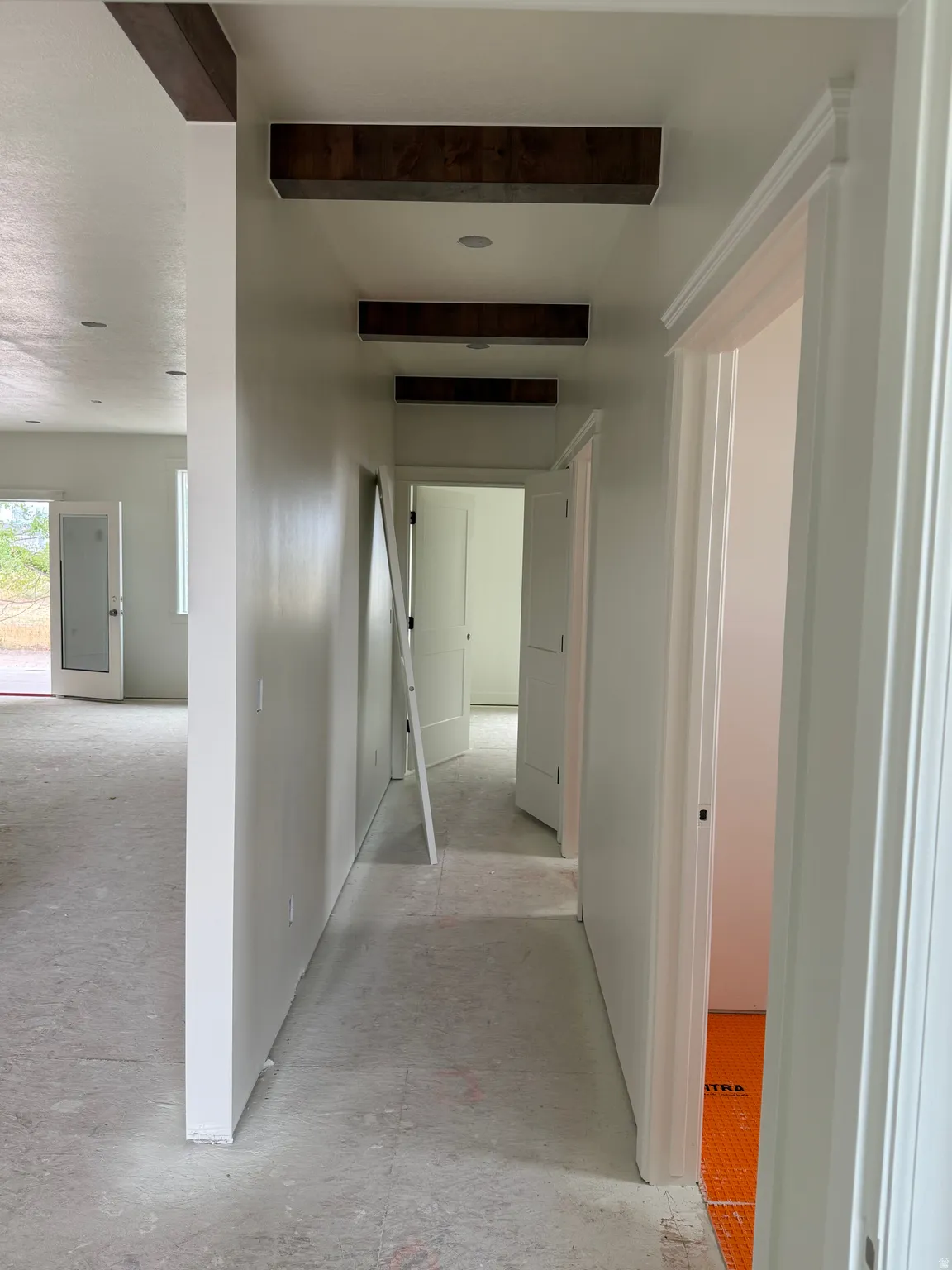 Exposed ceiling beams