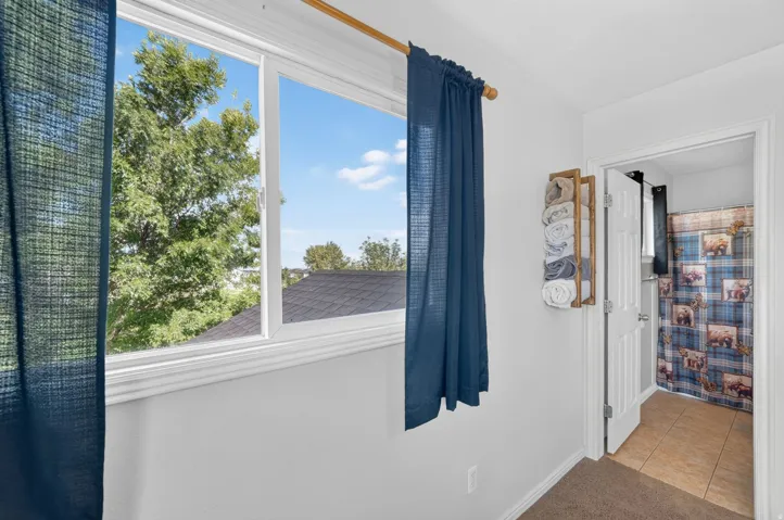 White window frame with a multi-pane design
