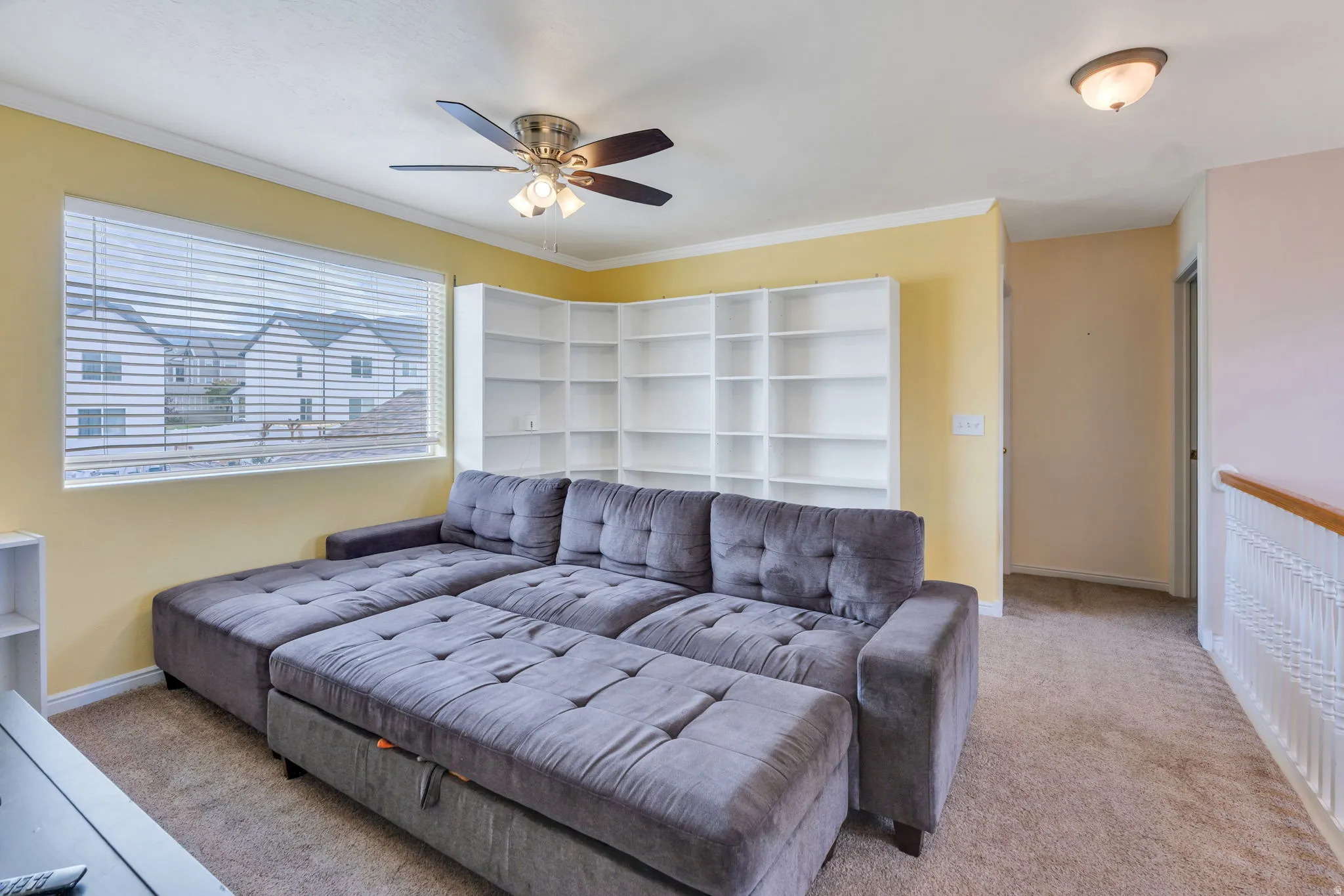 Recessed lighting and ceiling fan with integrated lighting