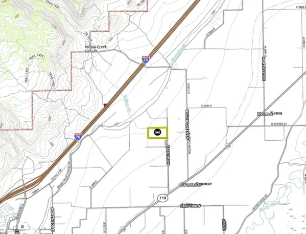 Property Location Map. Illustrating the property's geographical position relative to local roads and natural features