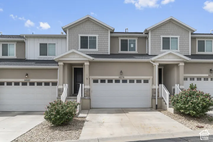 Stucco and shake siding exterior