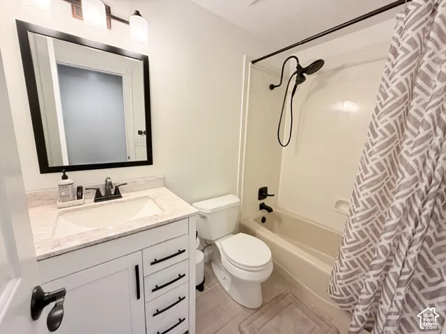 Modern vanity with a countertop and undermount sink