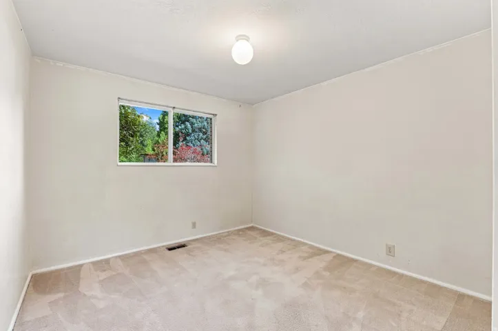 Wall-to-wall carpeting and a ceiling-mounted light fixture