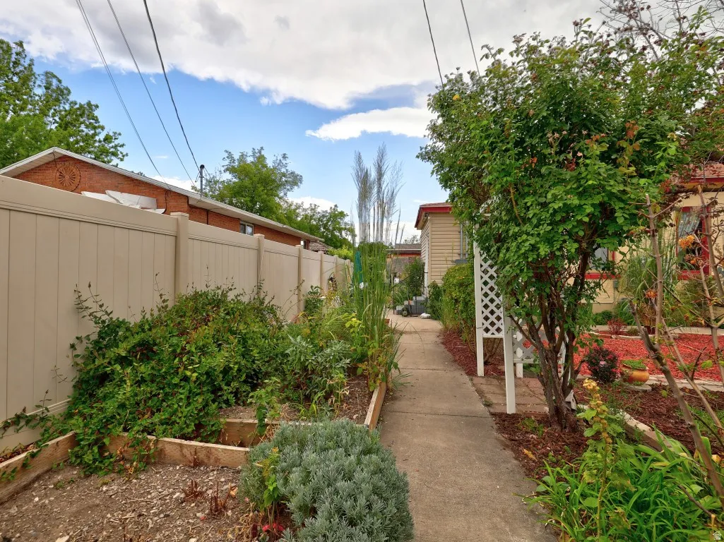 Raised garden area