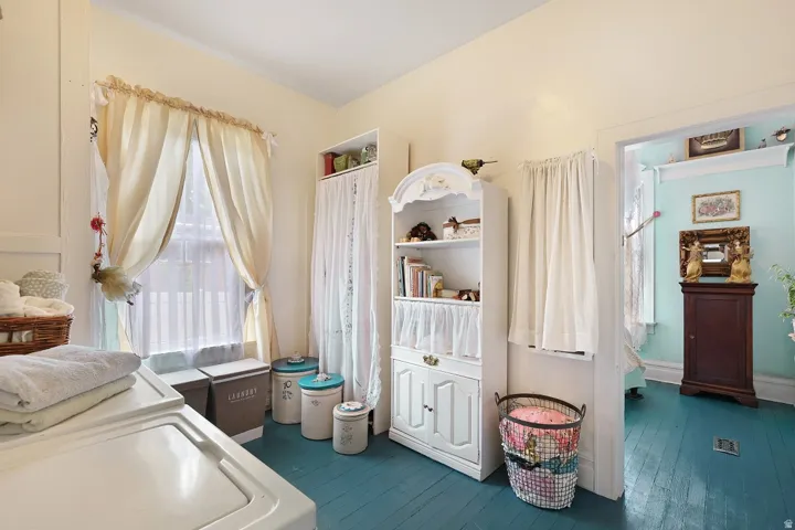 Large laundry room.