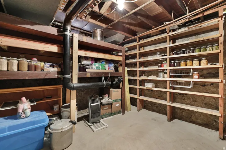 Large canning and storage room