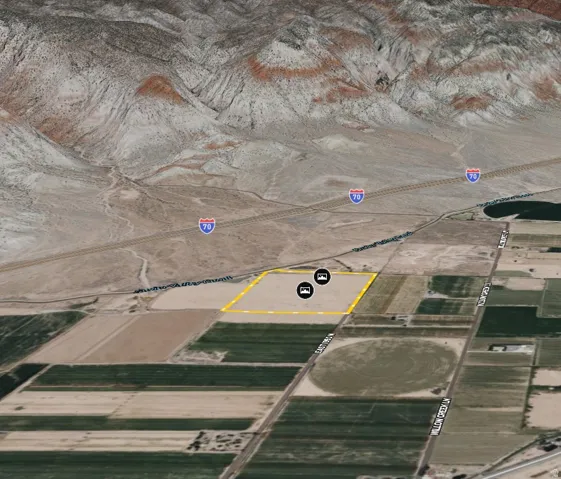 Aerial Map. Depicting the geographical location and boundaries of the property