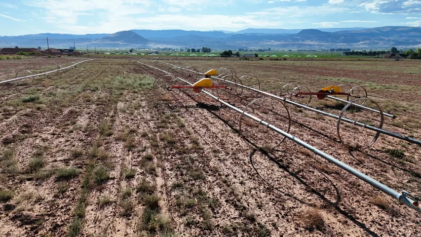 Agricultural land featuring irrigation systems