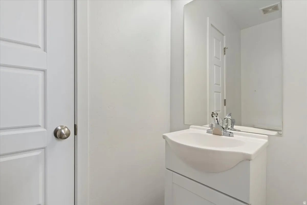 White panel door with satin nickel hardware