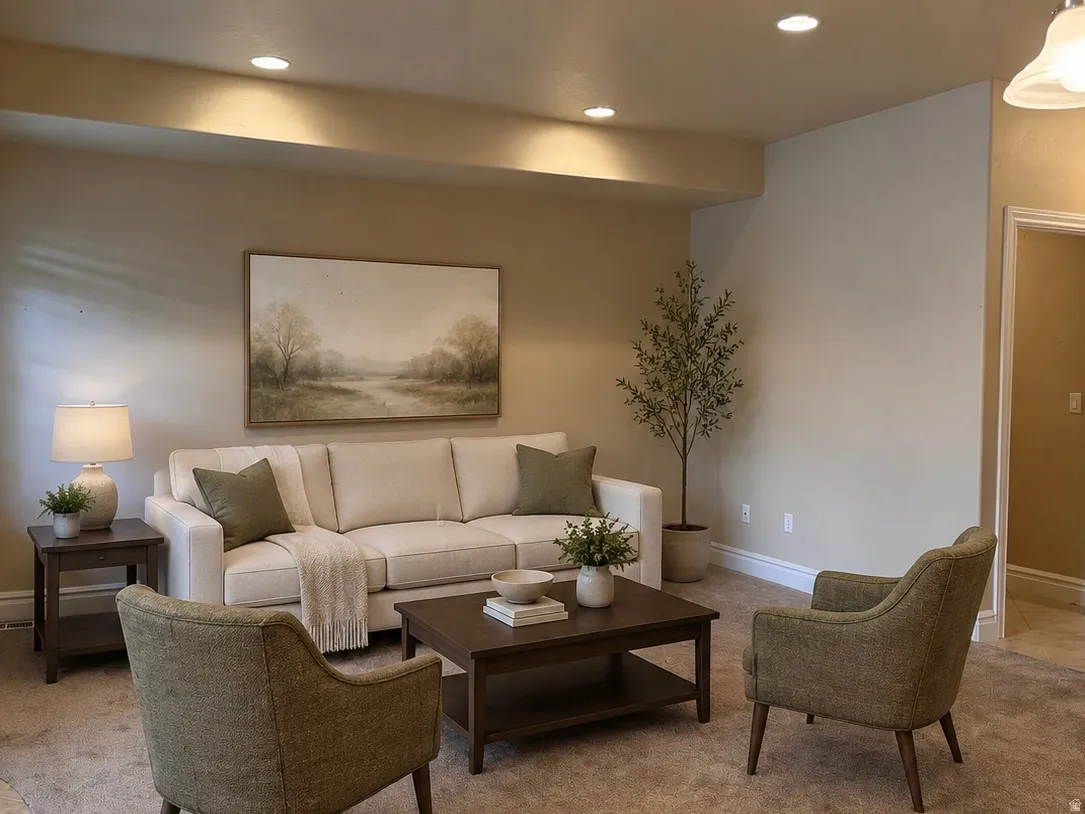 Virtually Staged living room
