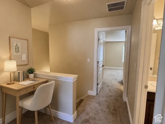 Hallway nook virtually staged