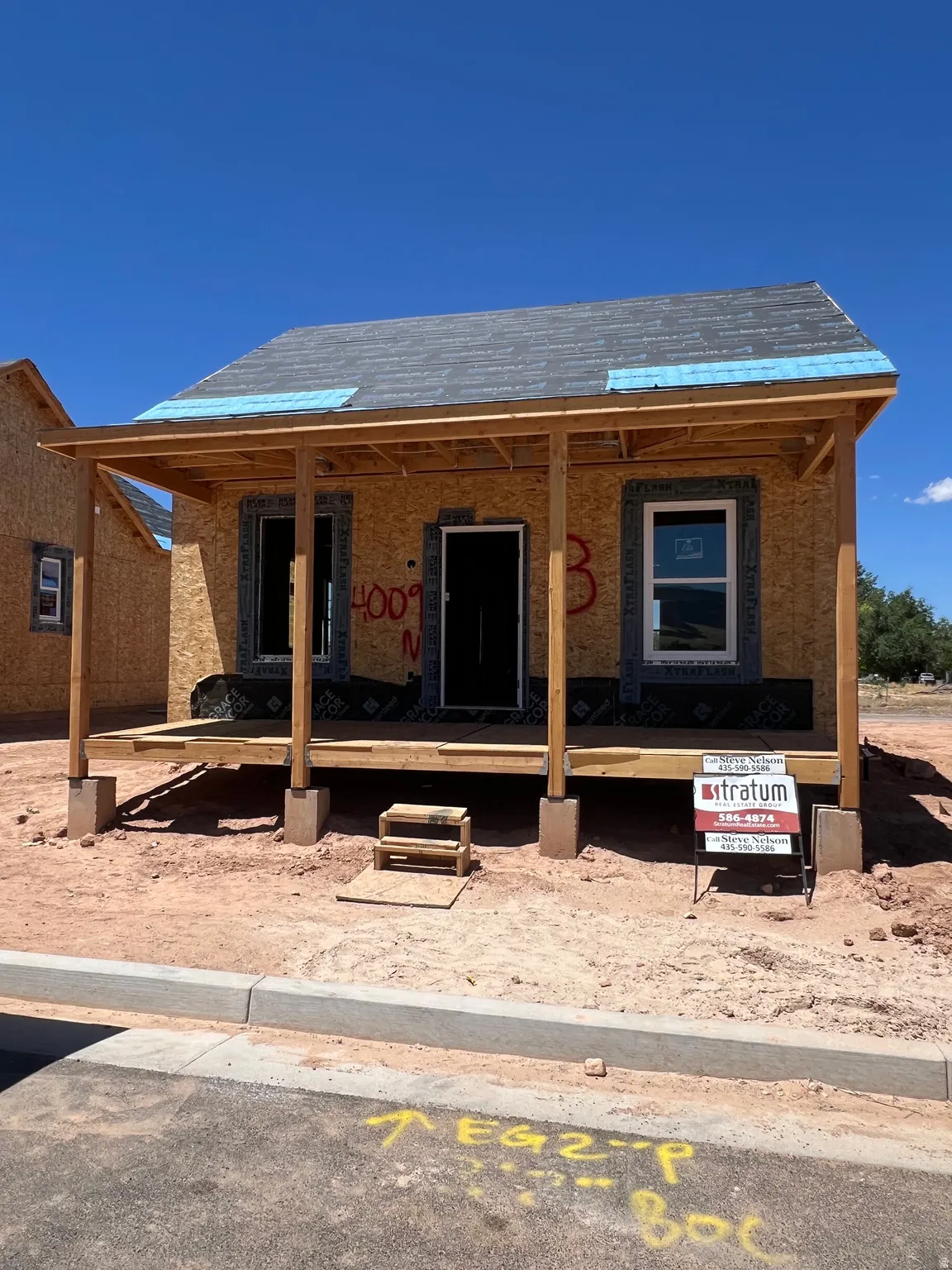 Framed structure with plywood exterior sheathing