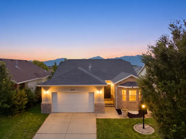 Lovely twilight with a gorgeous mountain backdrop.