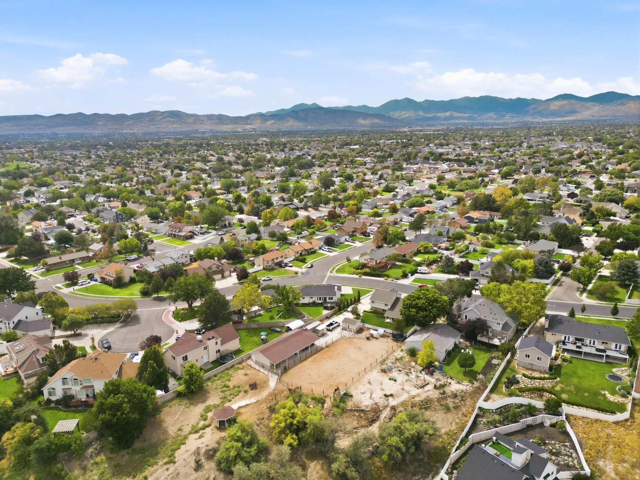 Expansive residential area with mature landscaping