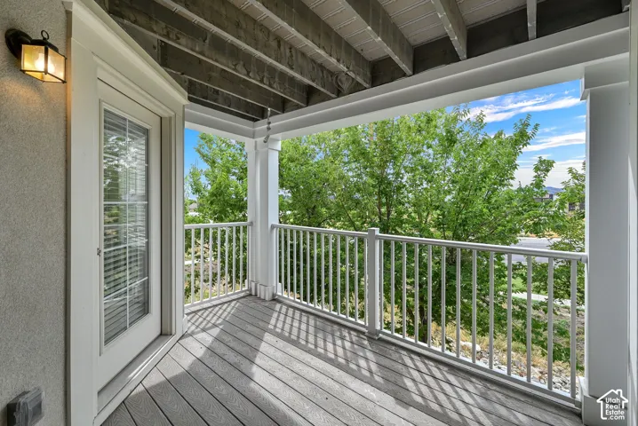 Covered deck with a view