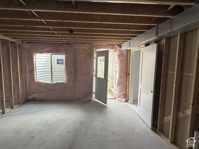 Exterior entrance to basement and interior stairs access to main floor.