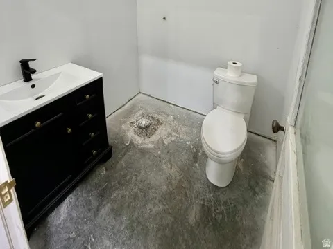 Bathroom in detached garage
