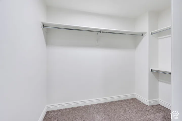 Built-in shelving with hanging rods