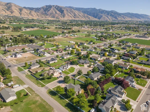 Expansive residential area with a prominent mountain backdrop