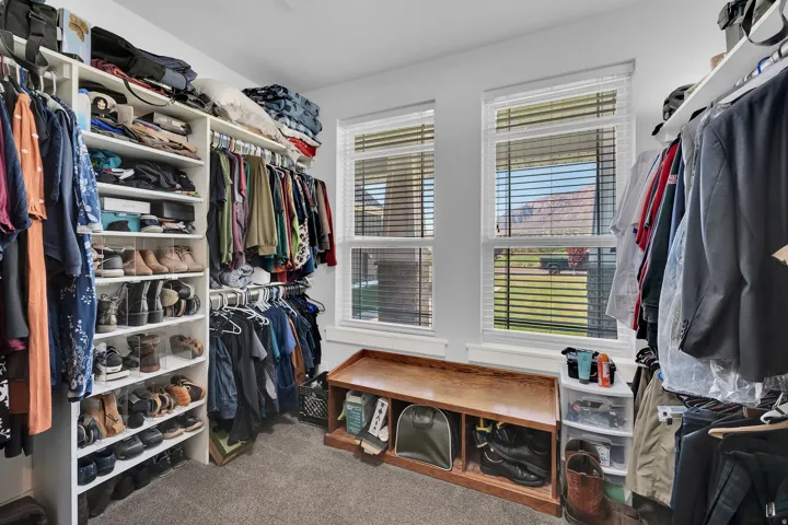 Built-in shelving and hanging rods