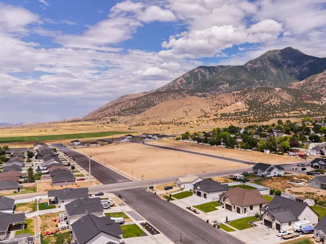 Expansive mountain backdrop with established residential areas