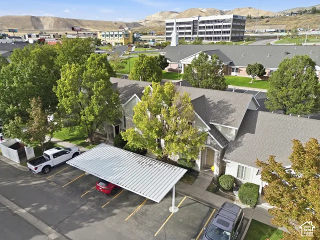 Aerial view of front of area